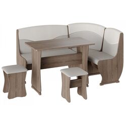 Кухонный уголок BonMebel Уют 2 (Дуб Сонома Трюфель/Серый/Белый)