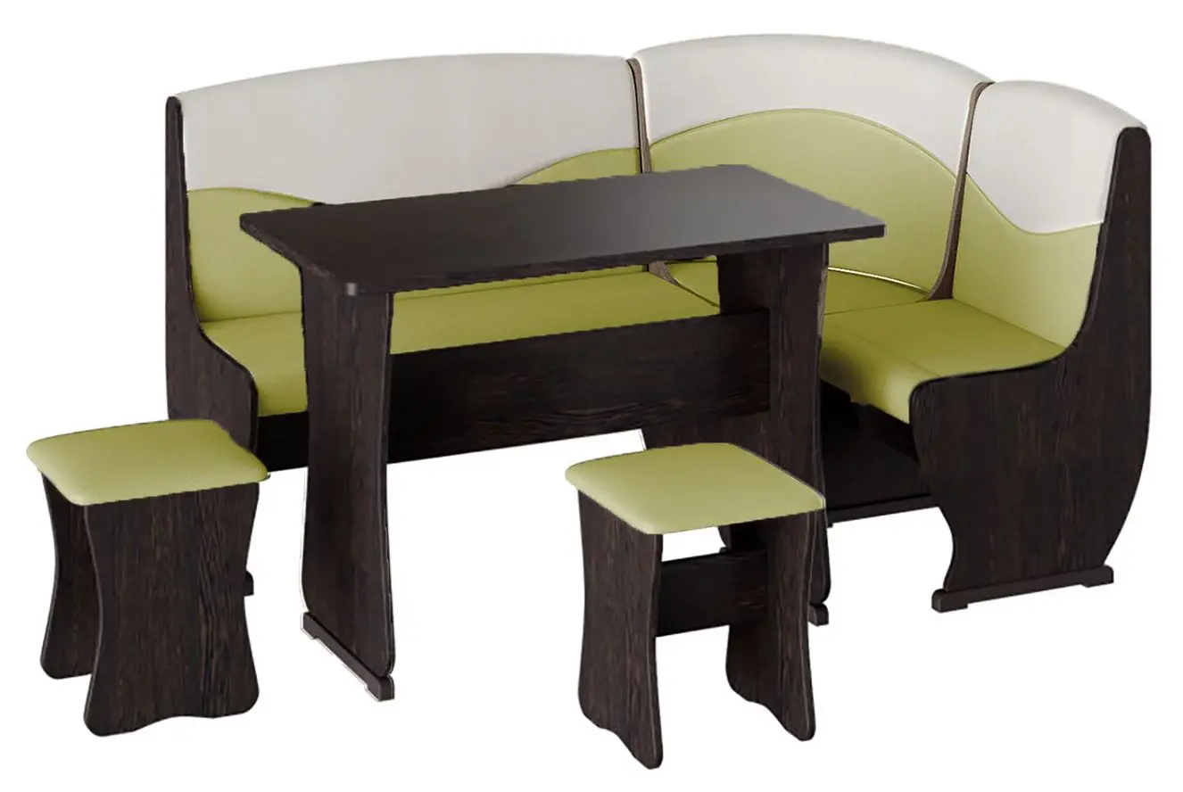 Кухонный уголок BonMebel Уют 2 (Венге/Фисташковый/Бежевый)