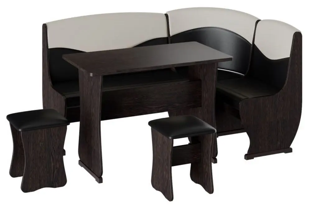 Кухонный уголок BonMebel Уют 2 (Венге/Шоколадный/Бежевый)