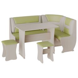 Кухонный уголок BonMebel Уют 3 (Дуб Молочный/Фисташковый/Бежевый)