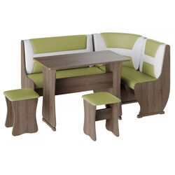 Кухонный уголок BonMebel Уют 3 (Дуб Сонома Трюфель/Фисташковый/Бежевый)