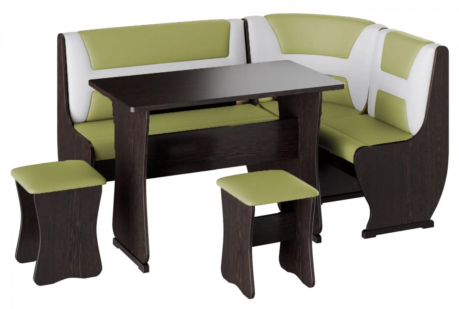 Кухонный уголок BonMebel Уют 3 (Венге/Фисташковый/Бежевый)