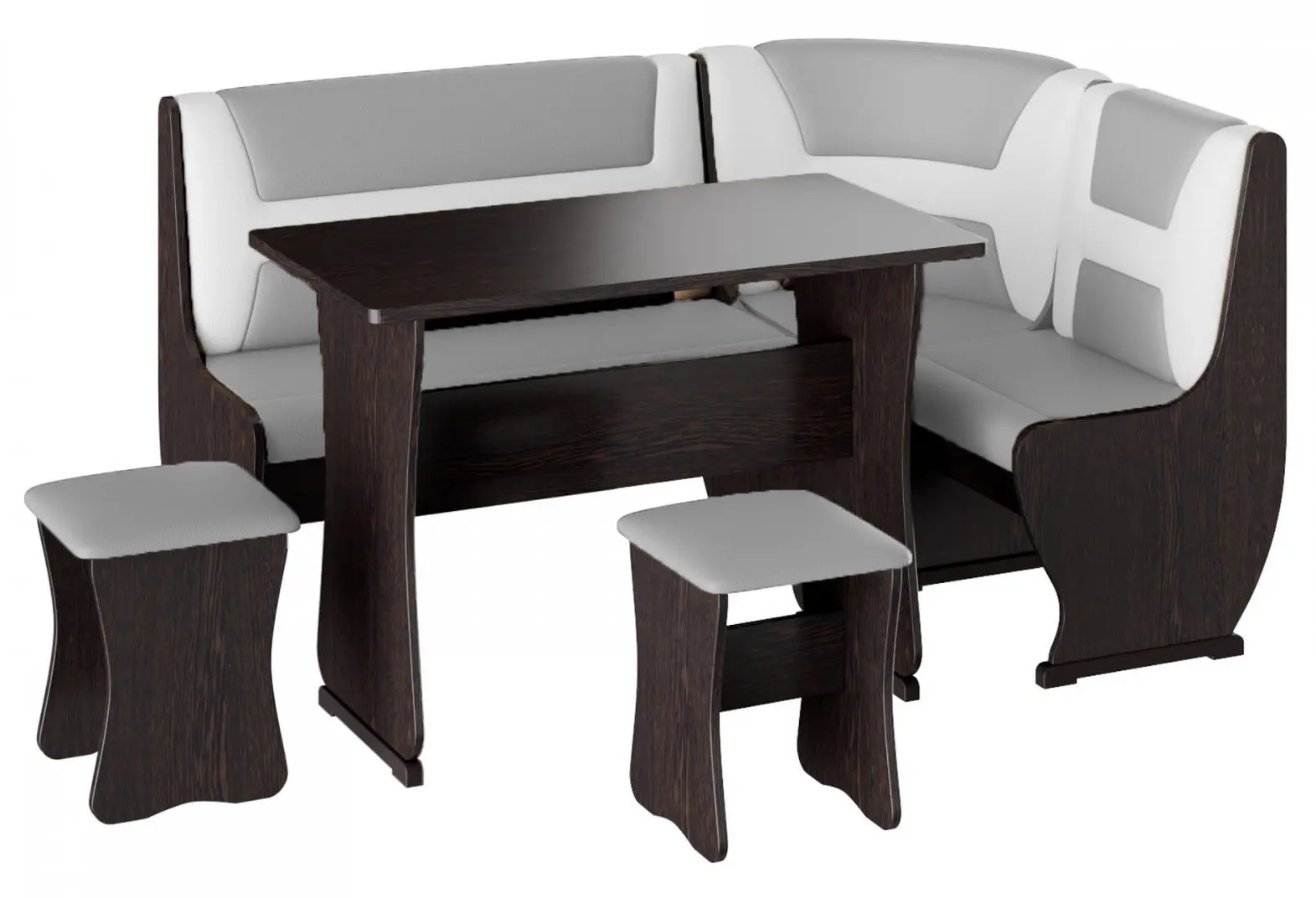 Кухонный уголок BonMebel Уют 3 (Венге/Серый/Белый)