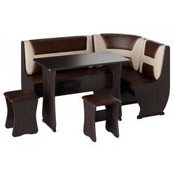 Кухонный уголок BonMebel Уют 3 (Венге/Шоколадный/Бежевый)