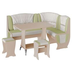 Кухонный уголок BonMebel Уют 5 (Дуб Молочный/Фисташковый/Бежевый)