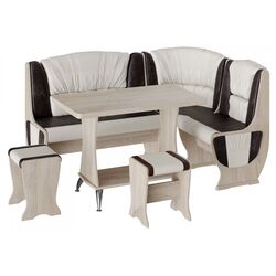 Кухонный уголок BonMebel Уют 5 (Дуб Молочный/Шоколадный/Бежевый)