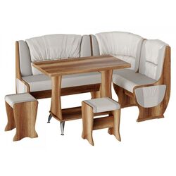 Кухонный уголок BonMebel Уют 5 (Дуб Сонома/Серый/Белый)