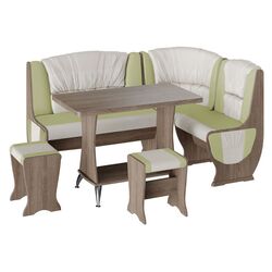 Кухонный уголок BonMebel Уют 5 (Дуб Сонома Трюфель/Фисташковый/Бежевый)