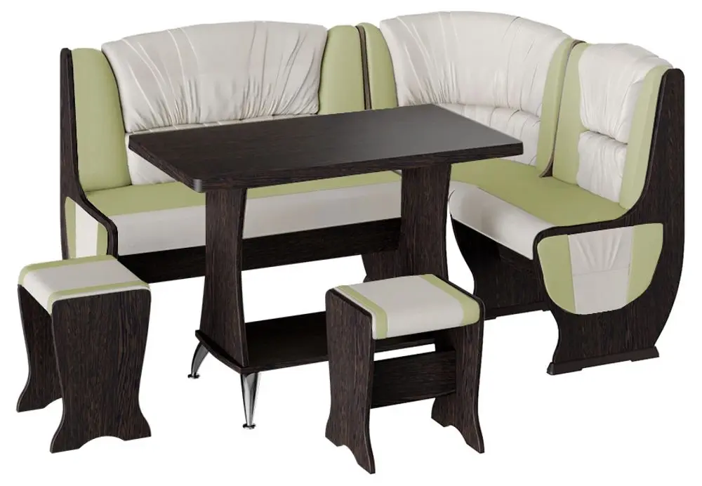 Кухонный уголок BonMebel Уют 5 (Венге/Фисташковый/Бежевый)