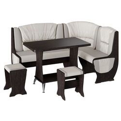 Кухонный уголок BonMebel Уют 5 (Венге/Серый/Белый)