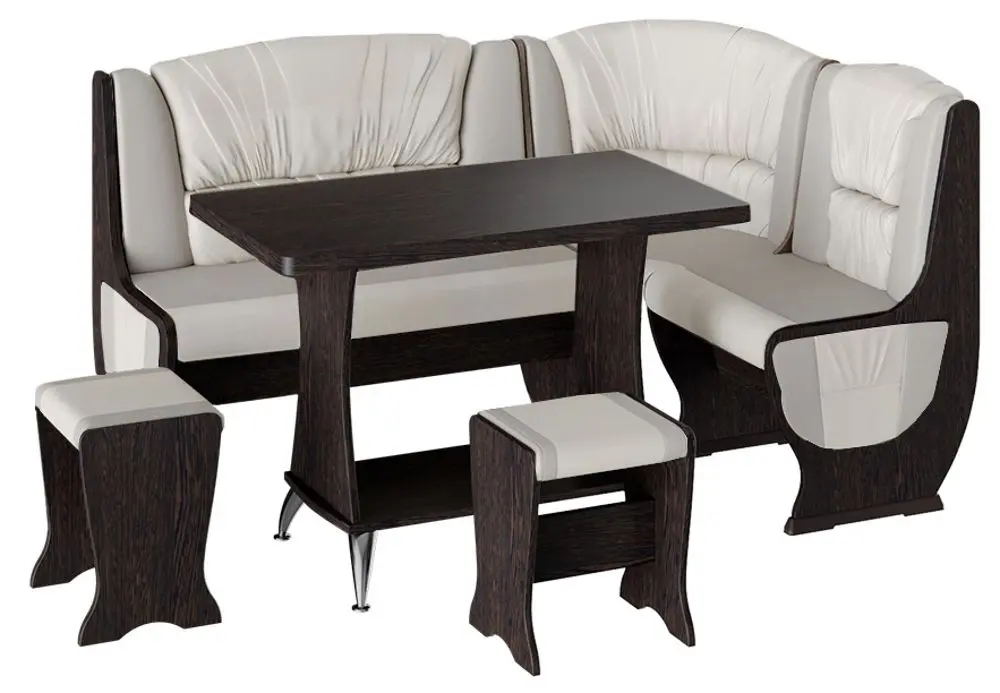 Кухонный уголок BonMebel Уют 5 (Венге/Серый/Белый)