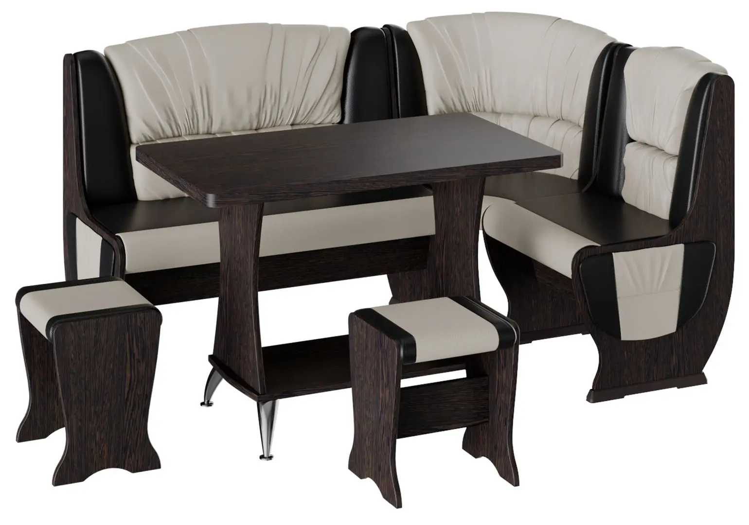 Кухонный уголок BonMebel Уют 5 (Венге/Шоколадный/Бежевый)