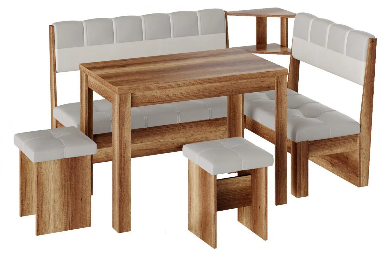 Кухонный уголок BonMebel Уют 8 (Дуб Сонома/Серый/Белый)