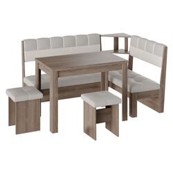 Кухонный уголок BonMebel Уют 8 (Дуб Сонома Трюфель/Серый/Белый)