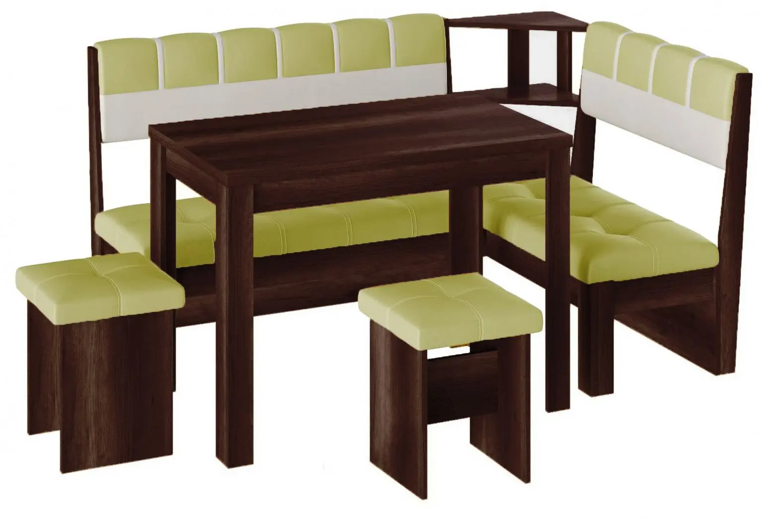 Кухонный уголок BonMebel Уют 8 (Венге/Фисташковый/Бежевый)