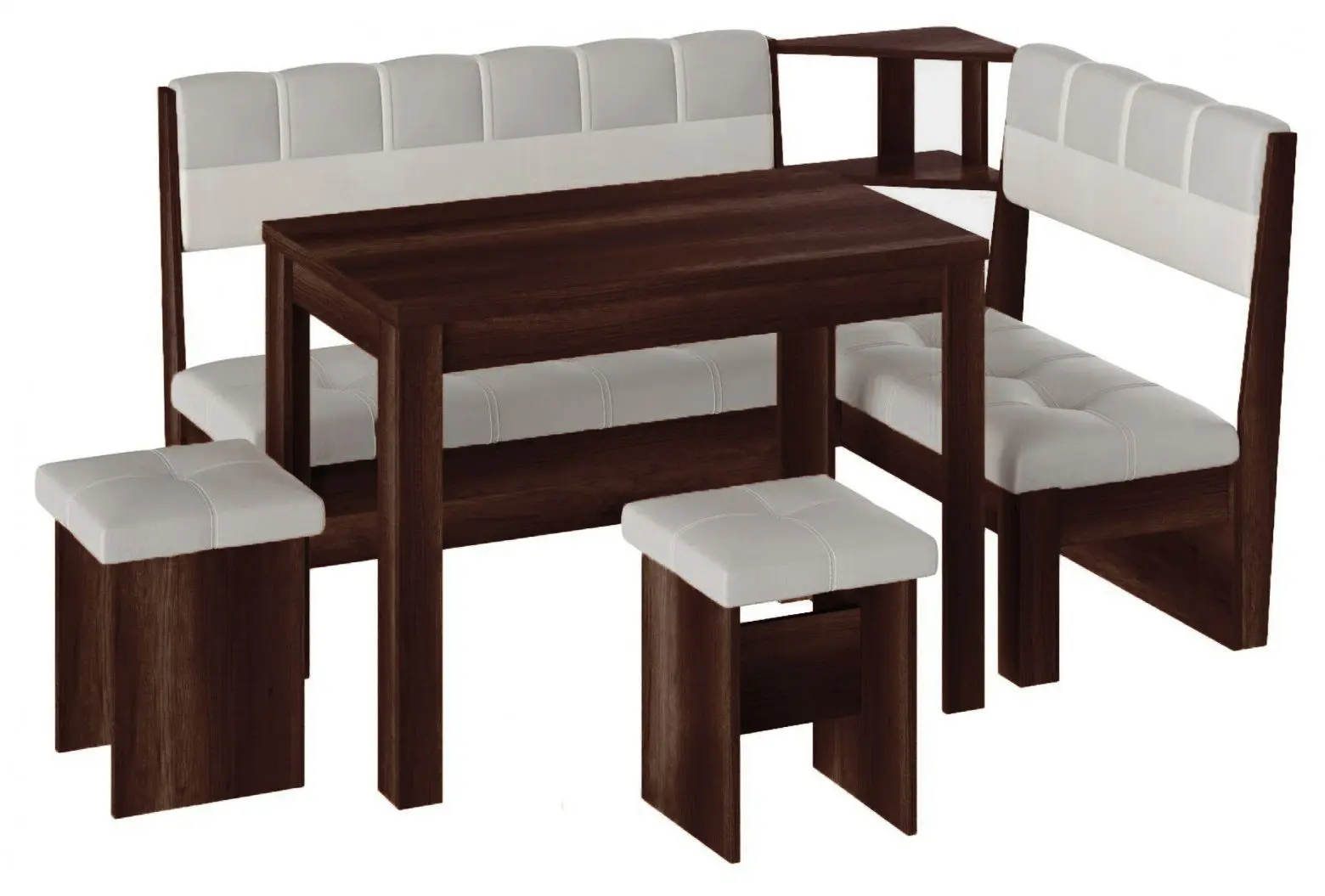 Кухонный уголок BonMebel Уют 8 (Венге/Серый/Белый)