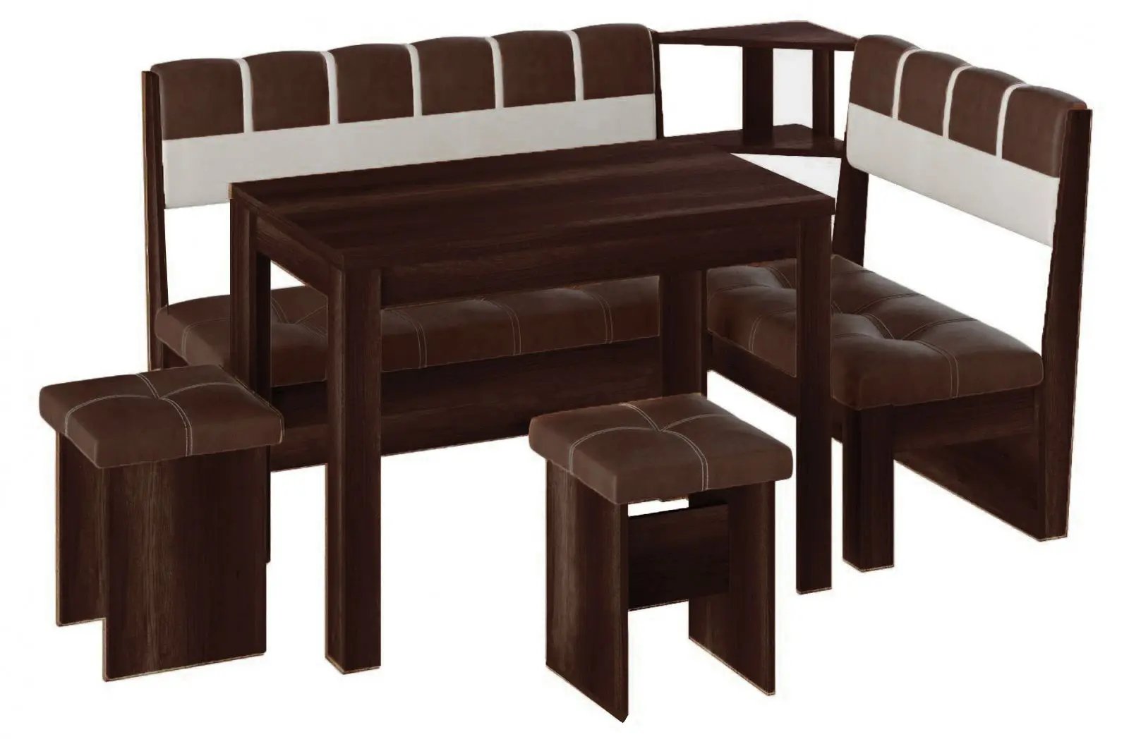 Кухонный уголок BonMebel Уют 8 (Венге/Шоколадный/Бежевый)