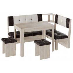 Кухонный уголок BonMebel Уют 9 (Дуб Молочный/Шоколадный/Белый)