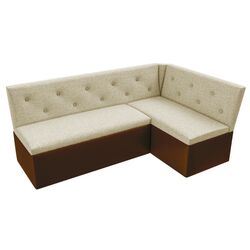 Раскладной кухонный уголок BonMebel Квадро Тип 1 Комфорт (Коричневый/Бежевый)