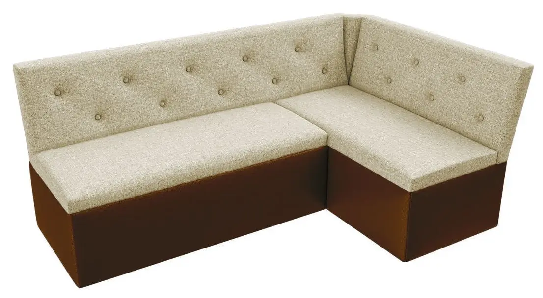 Раскладной кухонный уголок BonMebel Квадро Тип 1 Комфорт (Коричневый/Бежевый)