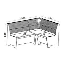Кухонный уголок Marcel Prod Tunis (Cherry) Thumb