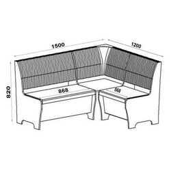 Кухонный уголок Marcel Prod Tunis (Sonoma Oak/Light Brown) Thumb