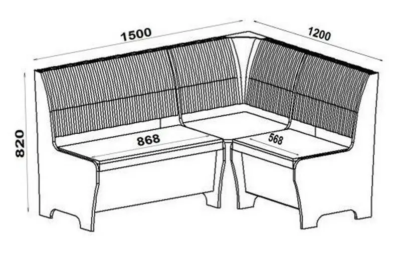 Кухонный уголок Marcel Prod Tunis (Sonoma Oak/Light Brown)