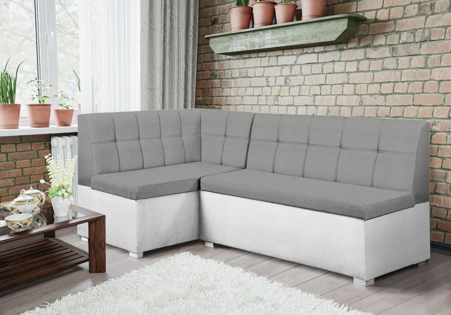 Coltar de bucatarie Modern Como 2233/2300 Dark Gray/White (colt 7)