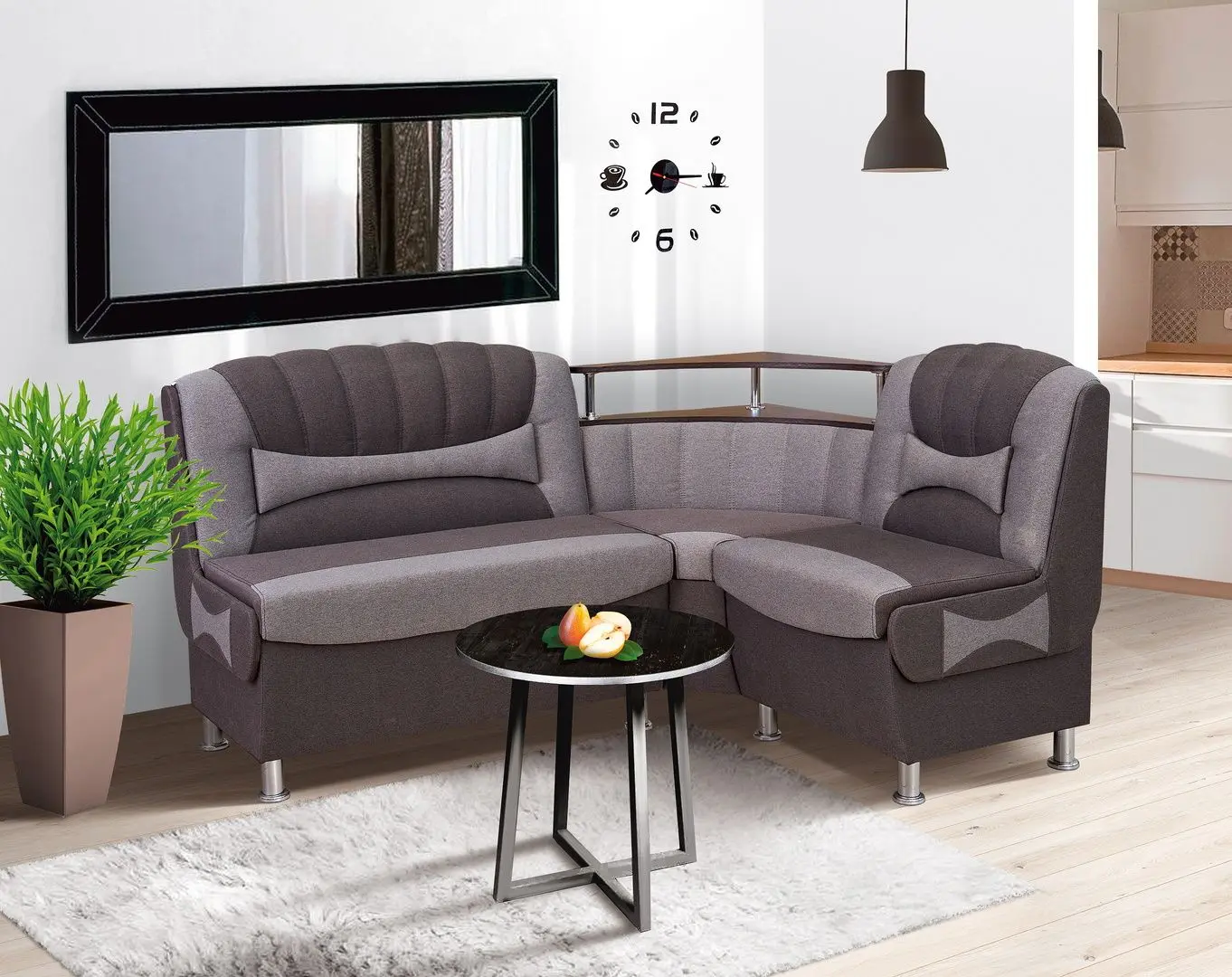 Кухонный уголок Modern Samba New Bagama 42/34 (Anthracite/Grey)