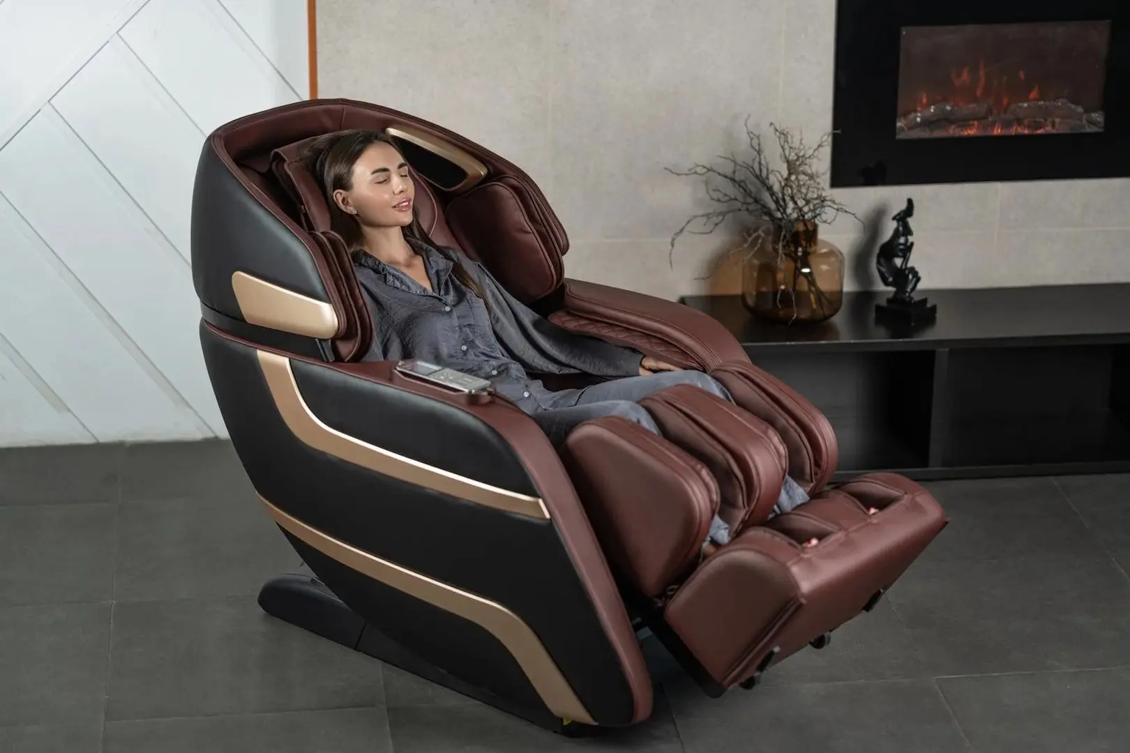 Массажное кресло Askona Sleep.8 Smart Jet (Brown/Black)