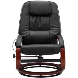 Fotoliu de masaj cu suport pentru picioare BeautyOne Wave (Black) Thumb