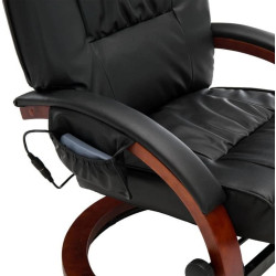 Fotoliu de masaj cu suport pentru picioare BeautyOne Wave (Black) Thumb