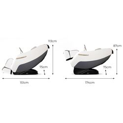 Массажное кресло Costway Zero Gravity SL Track JL10029DE-WH (White/Grey) Thumb