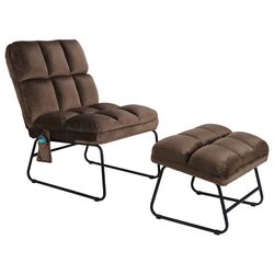 Fotoliu de vibromasaj cu suport Costway HW62369DE-BN (Brown) Thumb