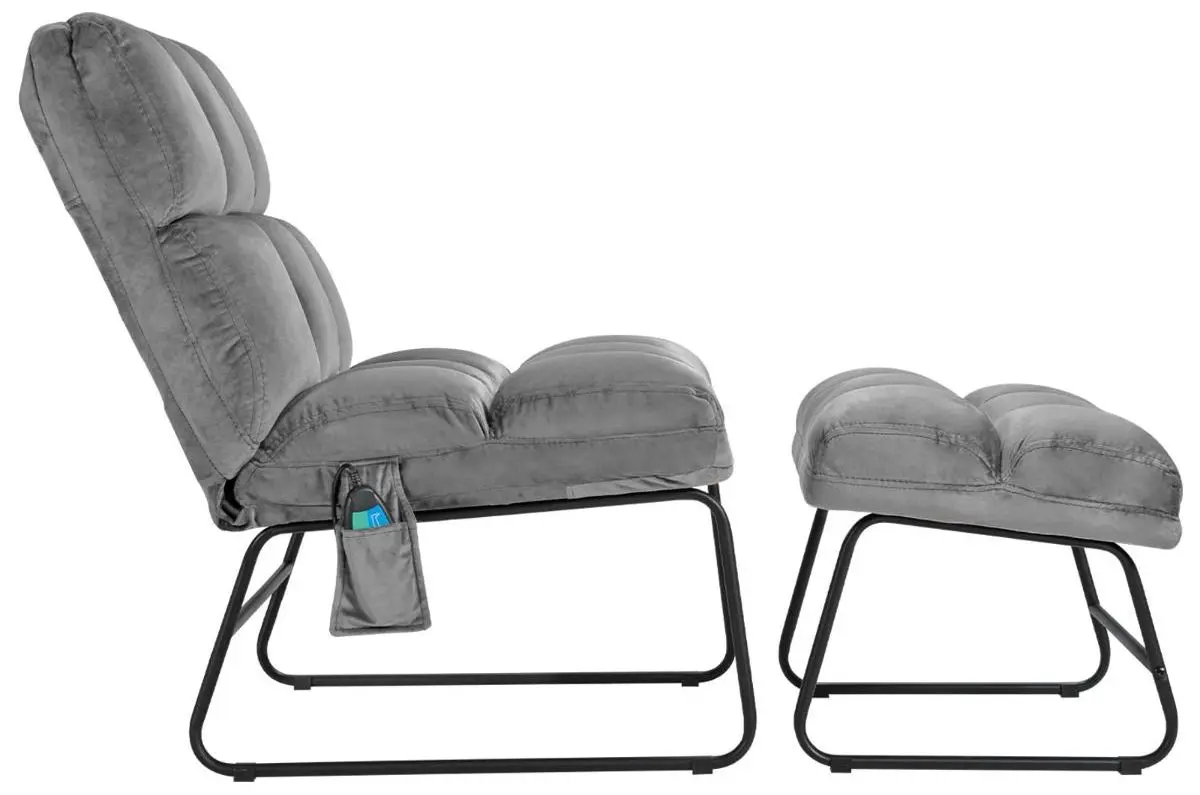 Fotoliu de masaj cu suport Costway HW62369DE-GR (Grey) - 3