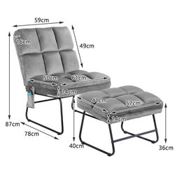 Fotoliu de masaj cu suport Costway HW62369DE-GR (Grey) Thumb