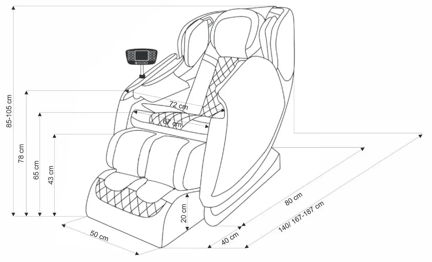 Массажное кресло Halmar Solaria (Black/Beige)