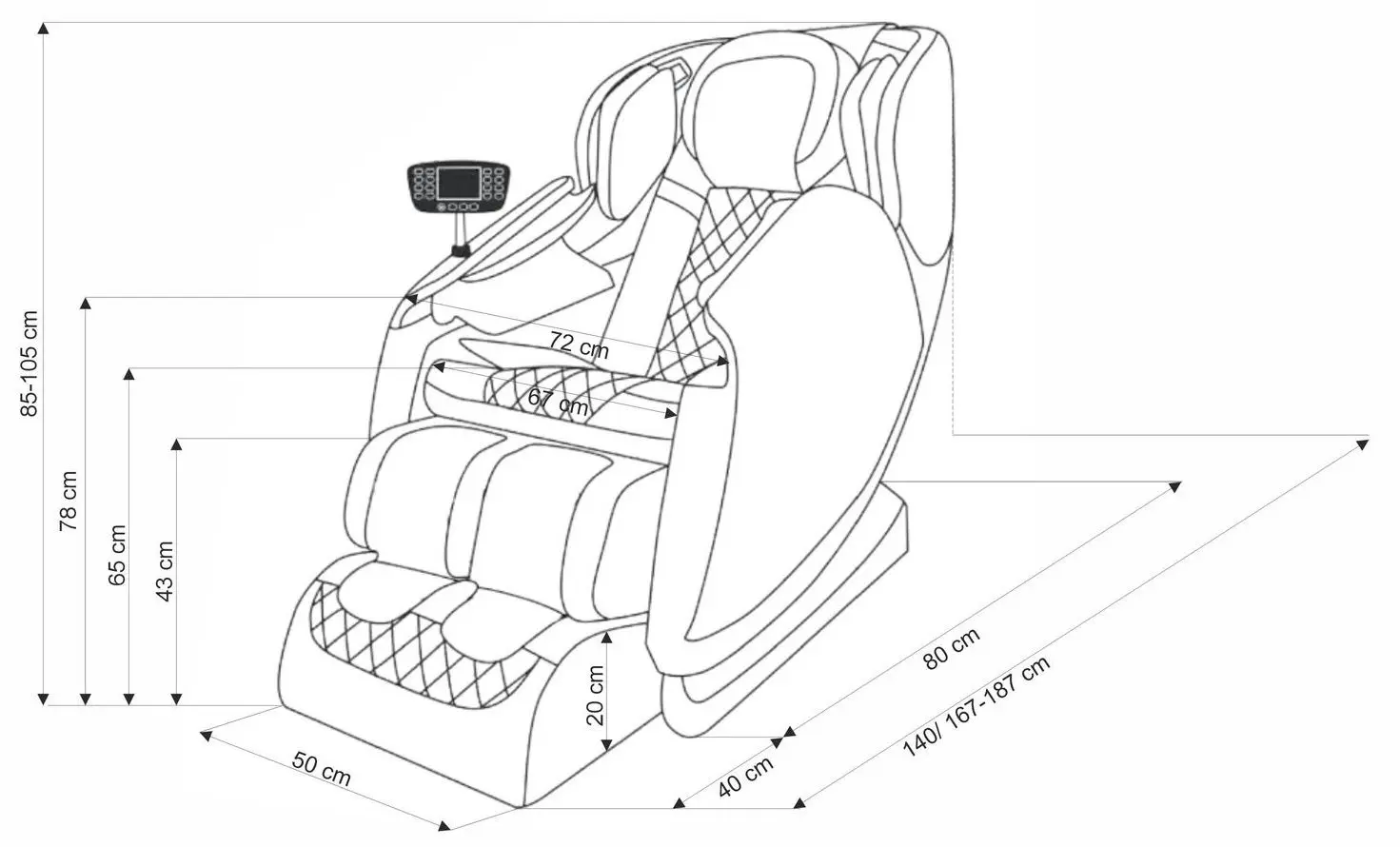 Массажное кресло Halmar Solaria (Cream/Grey)