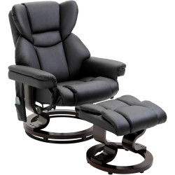 Кресло с подставкой для ног Homcom 700-116V91BK (Black) Thumb