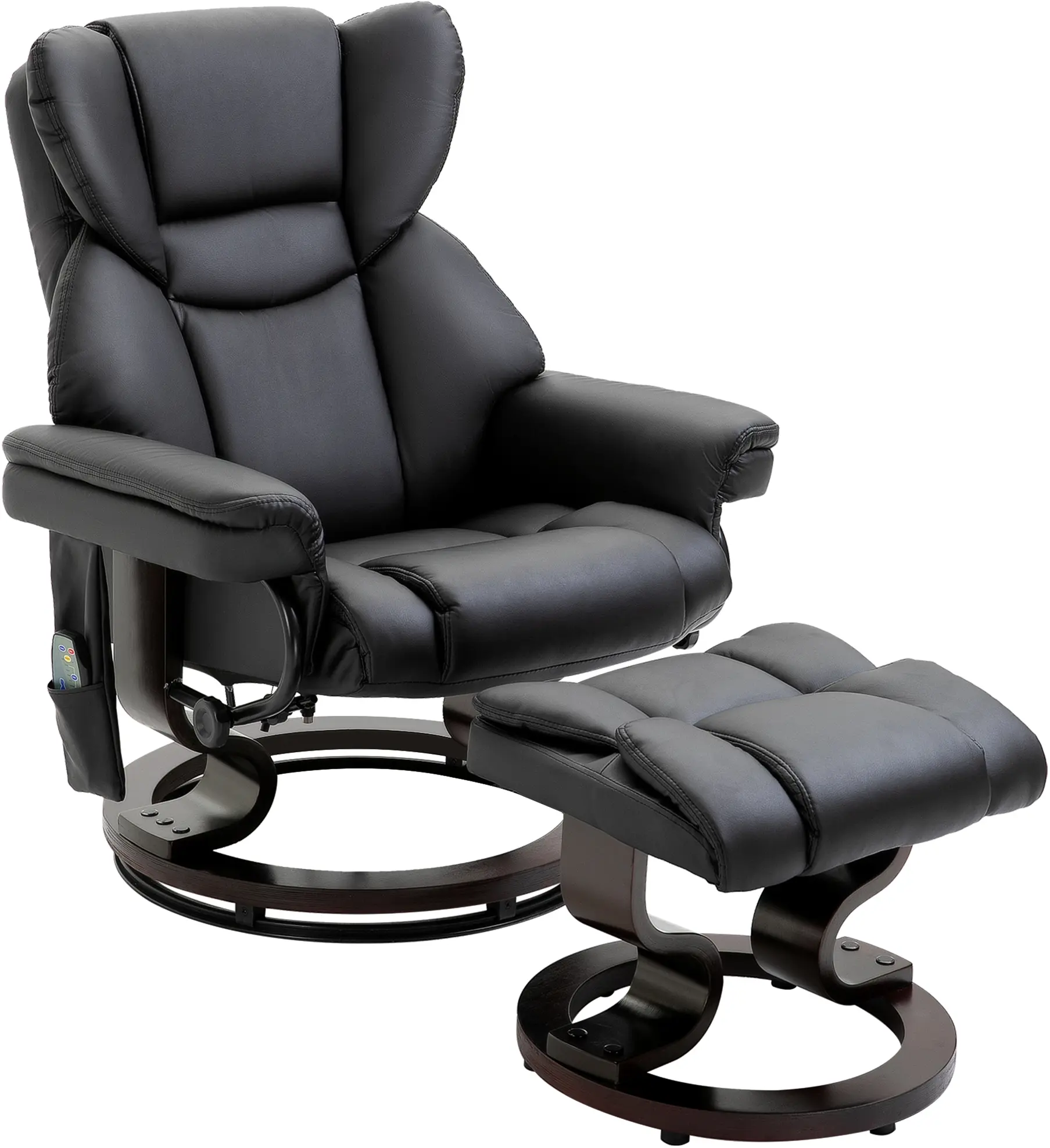 Кресло с подставкой для ног Homcom 700-116V91BK (Black) - 2