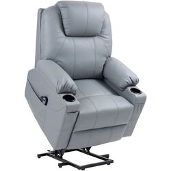 Fotoliu de masaj Homcom 713-096V90GY 88x99x106 cm (Grey) Thumb