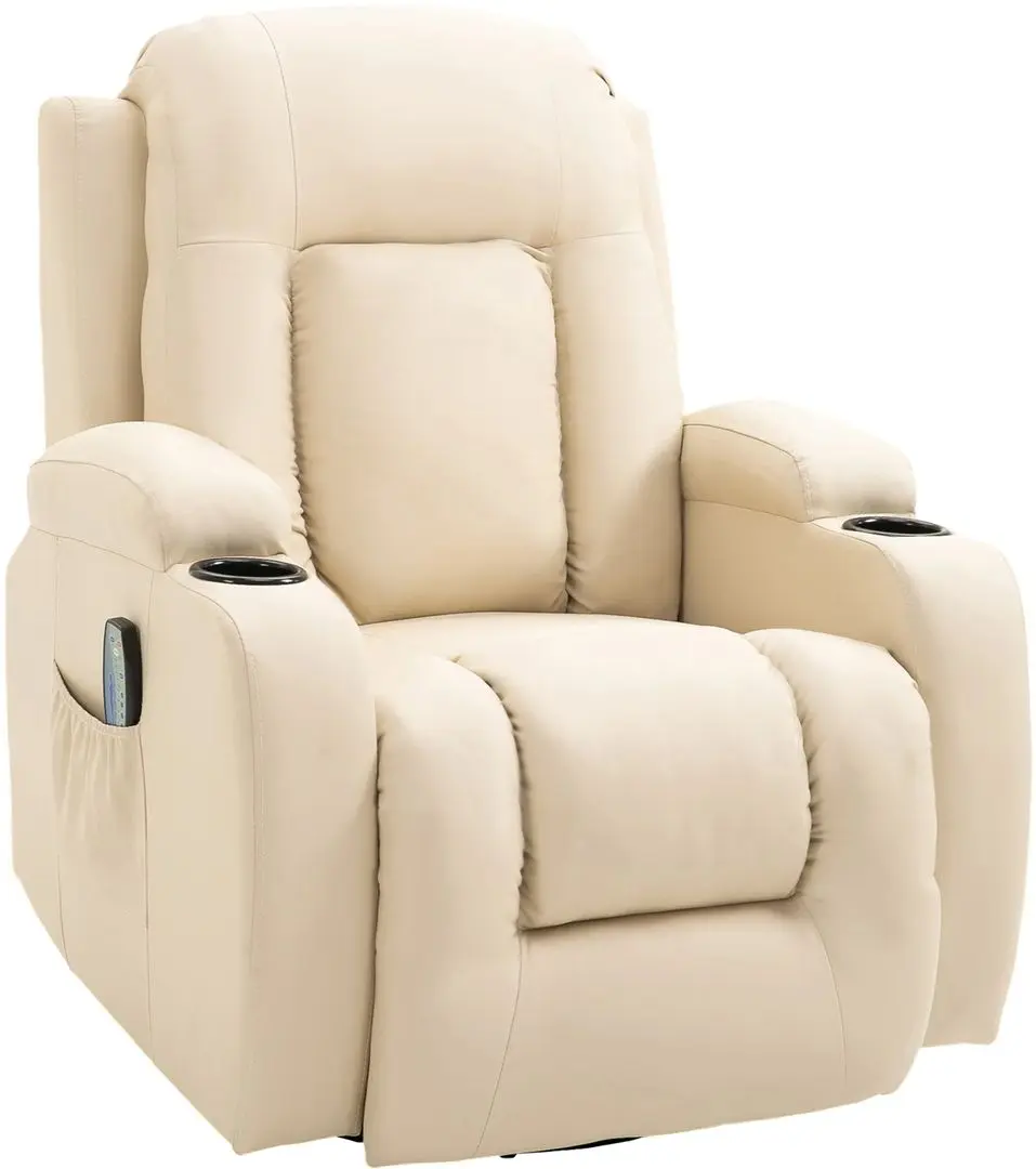 Fotoliu de masaj Homcom 700-050V92CW 85x94x104 cm (Beige)