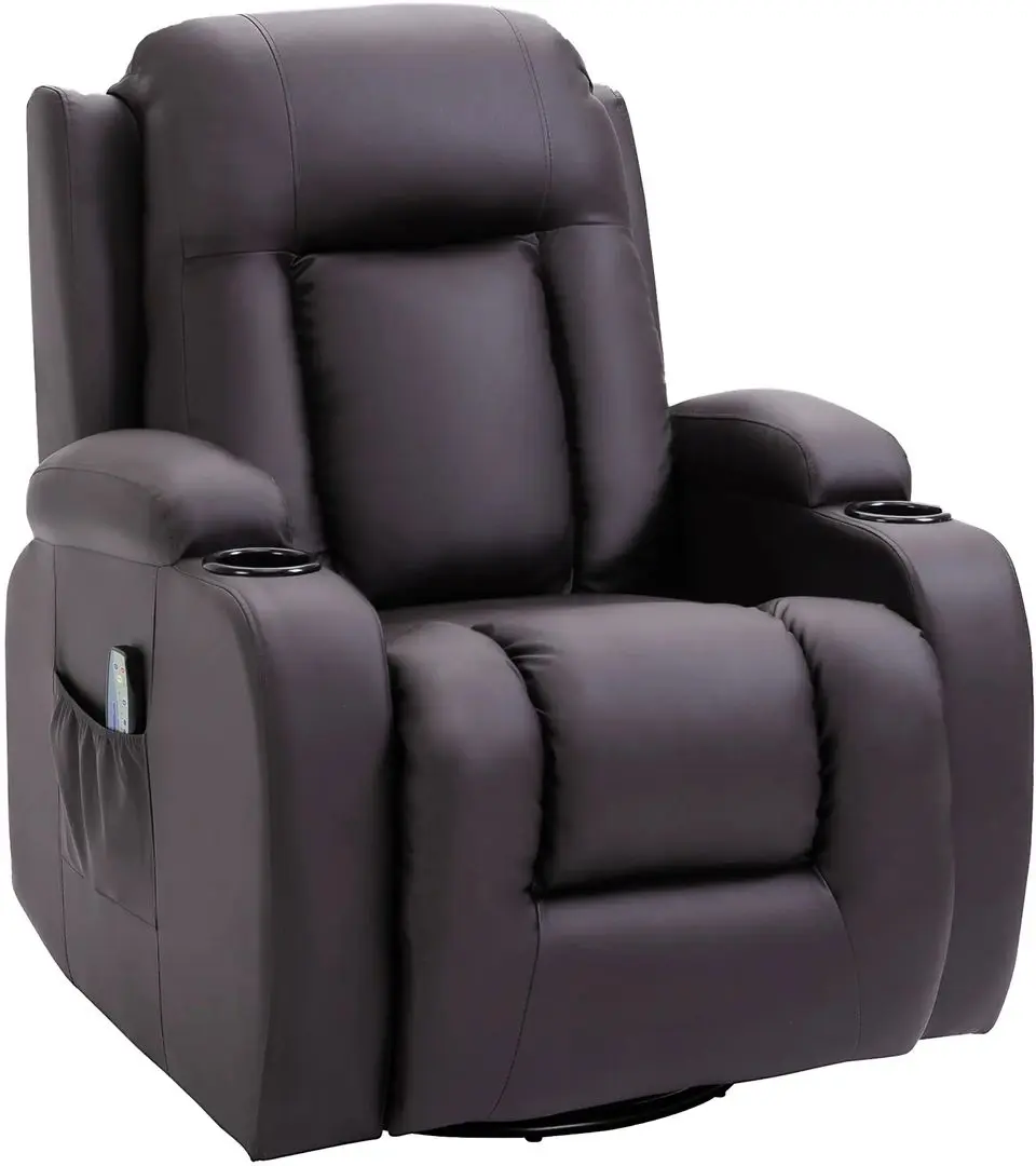 Fotoliu de masaj Homcom 700-050V92DR 85x94x104 cm (Dark Brown)