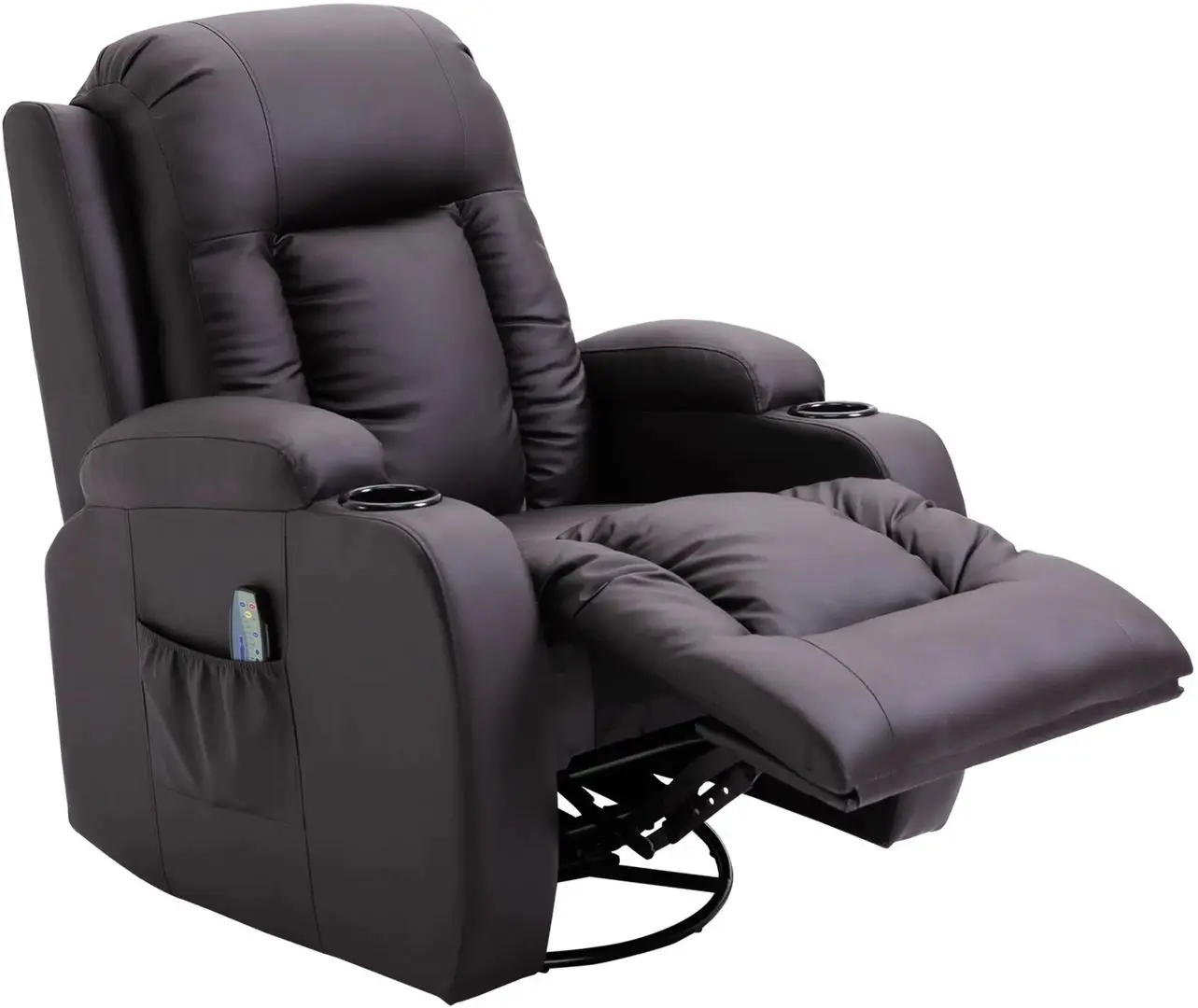 Fotoliu de masaj Homcom 700-050V92DR 85x94x104 cm (Dark Brown)