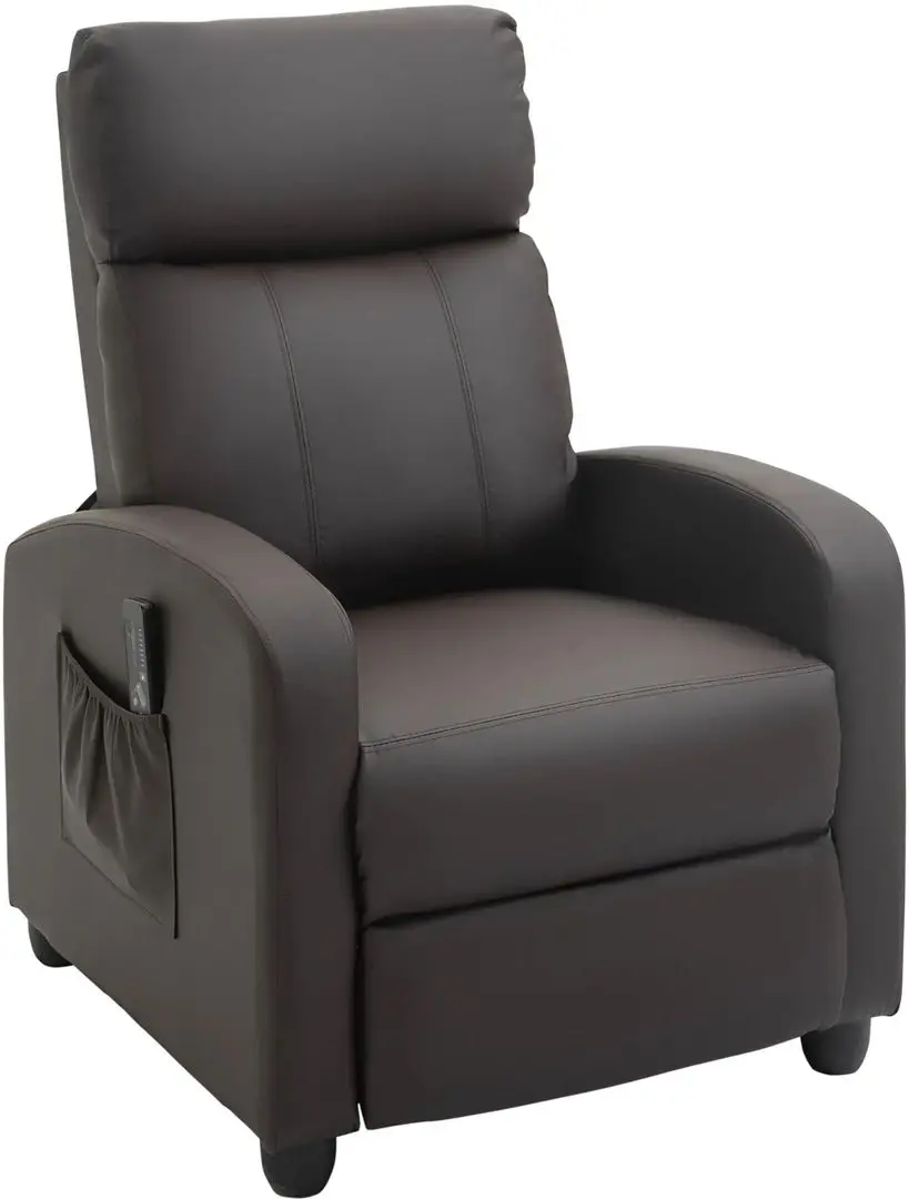 Fotoliu de masaj Homcom 700-143V90BN 68x88x98 cm (Brown)