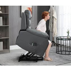 Fotoliu de masaj Homcom 713-095V90GY 91x86x101 cm (Grey) Thumb