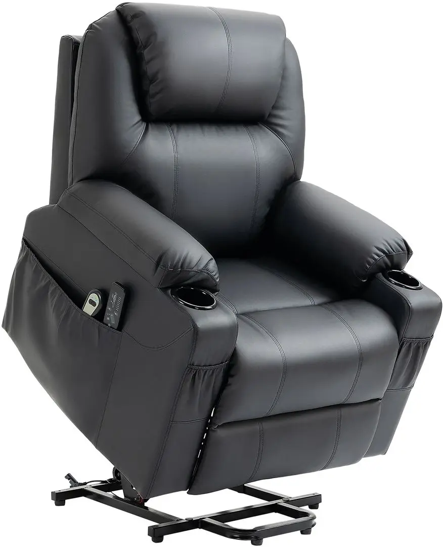 Fotoliu de masaj Homcom 713-096BK 88x92x106 cm (Black)