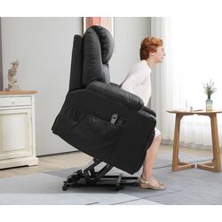 Fotoliu de masaj Homcom 713-096BK 88x92x106 cm (Black) Thumb