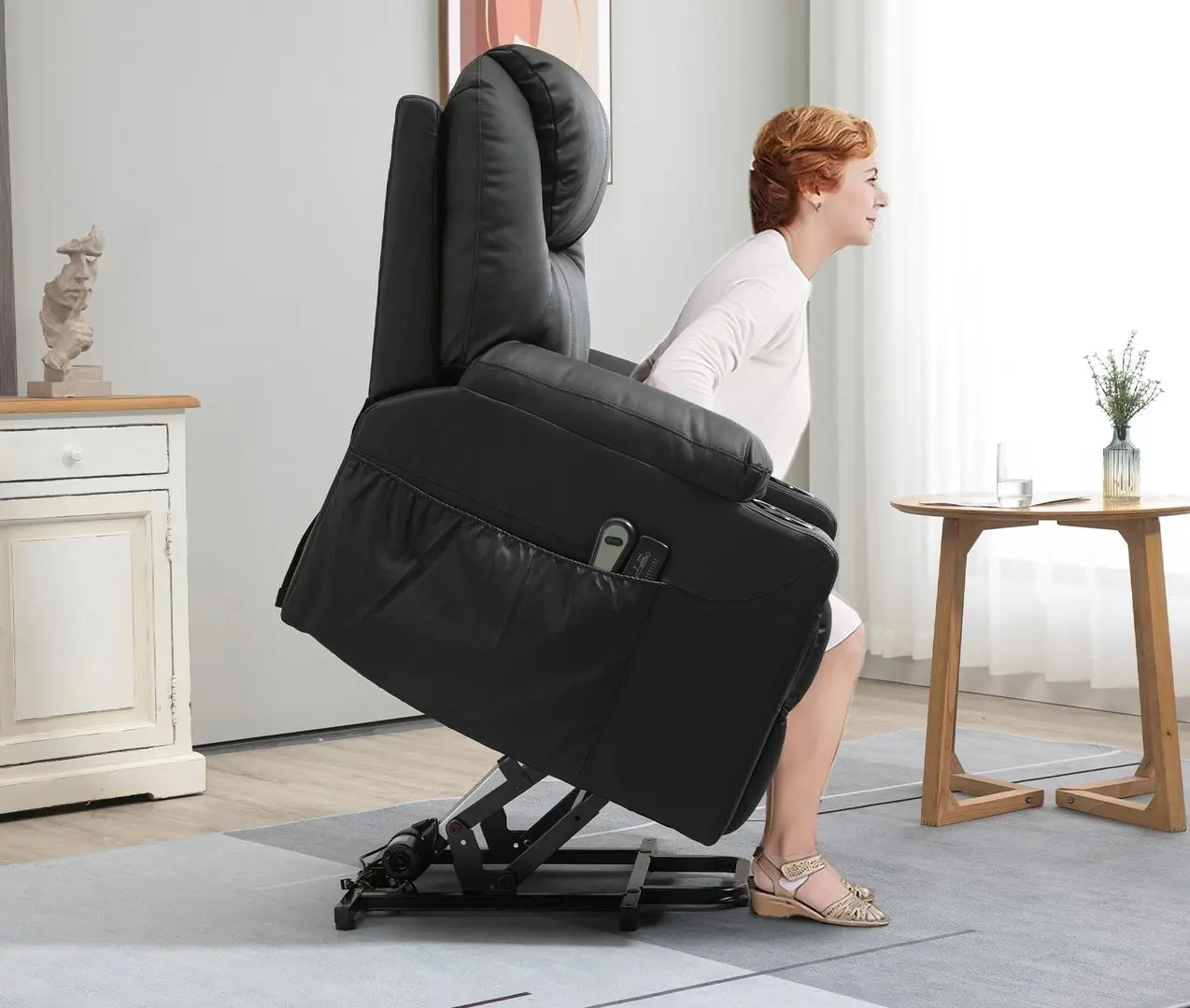 Fotoliu de masaj Homcom 713-096BK 88x92x106 cm (Black)