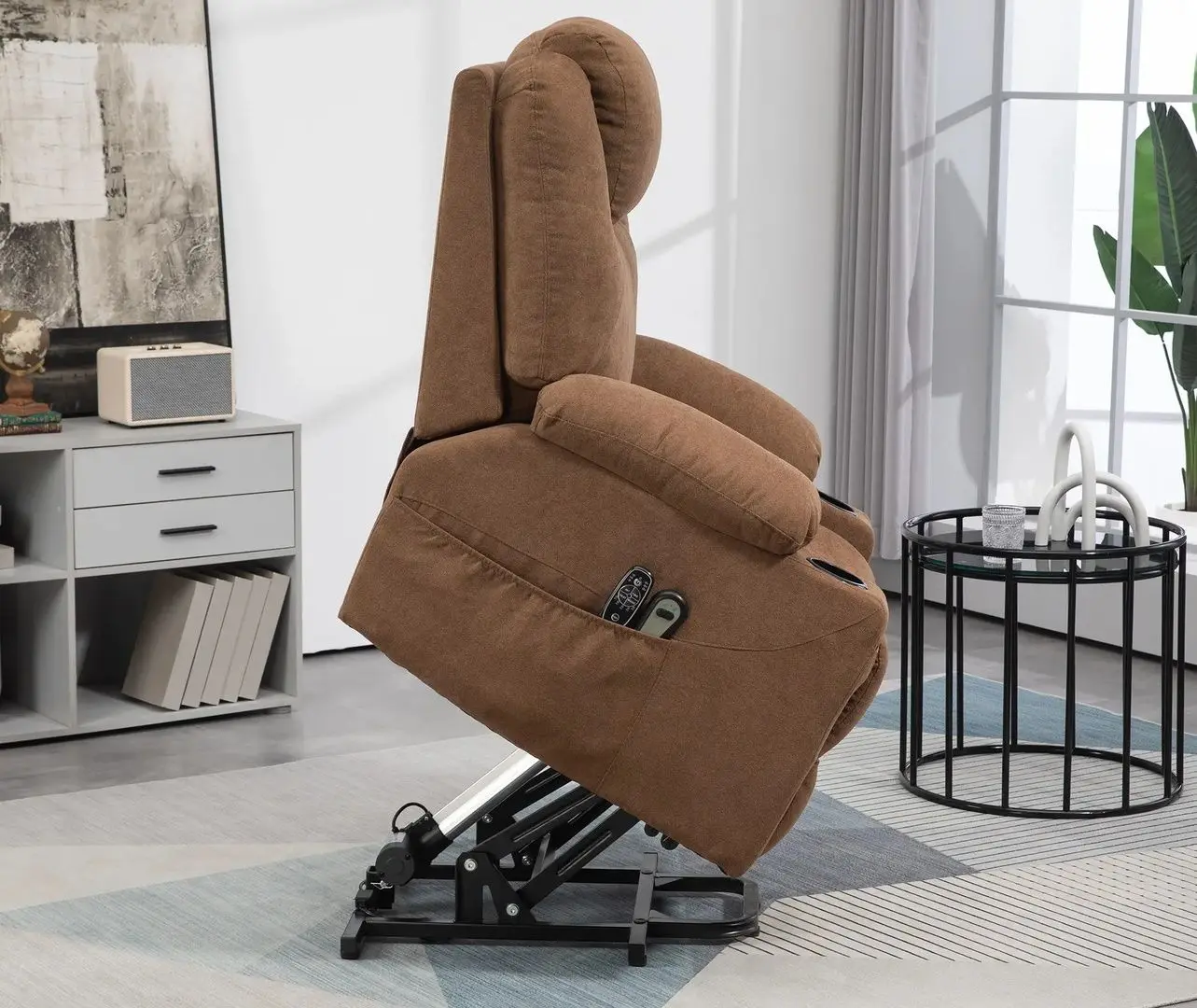 Fotoliu de masaj Homcom 713-158V90CF 90x101x107 (Coffee)